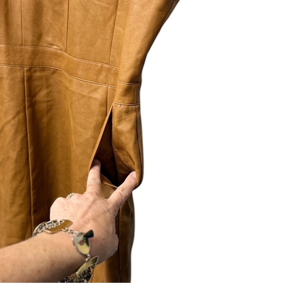 Skies Are Blue Faux Leather Mini Tank Western Party Sundress - Picture 3 of 7